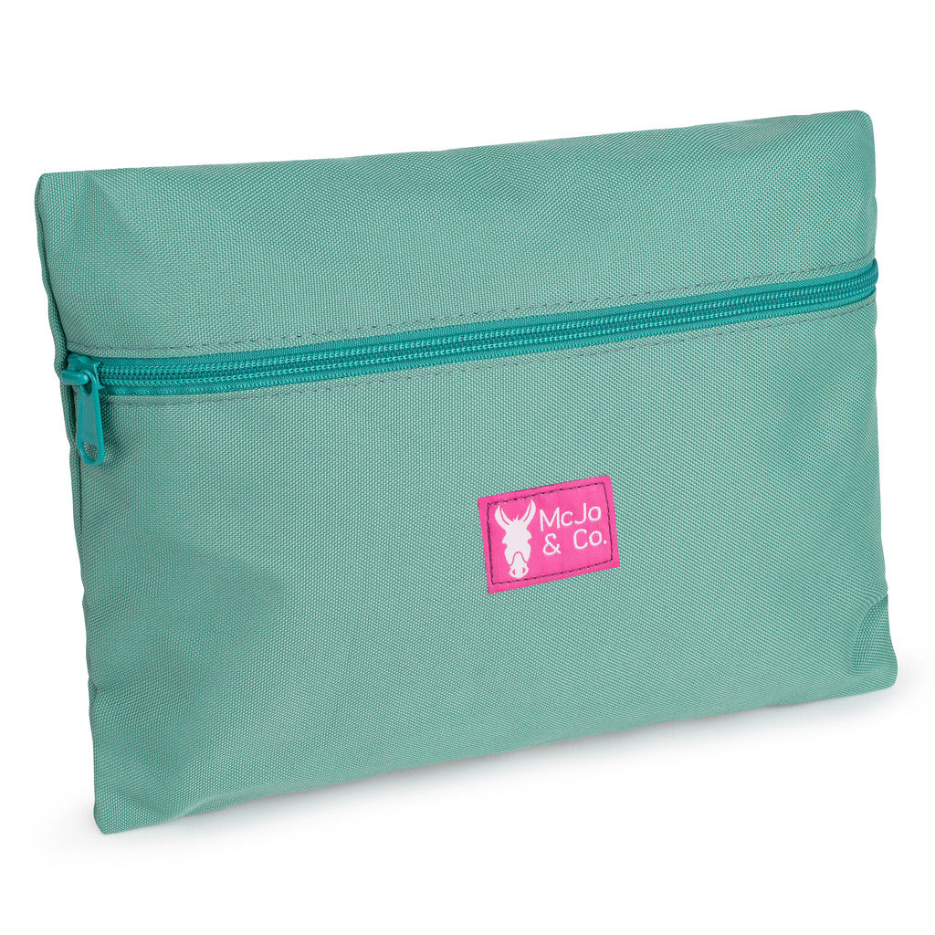 LARGE Tote Bag with Zipper & Pockets- Sea Breeze