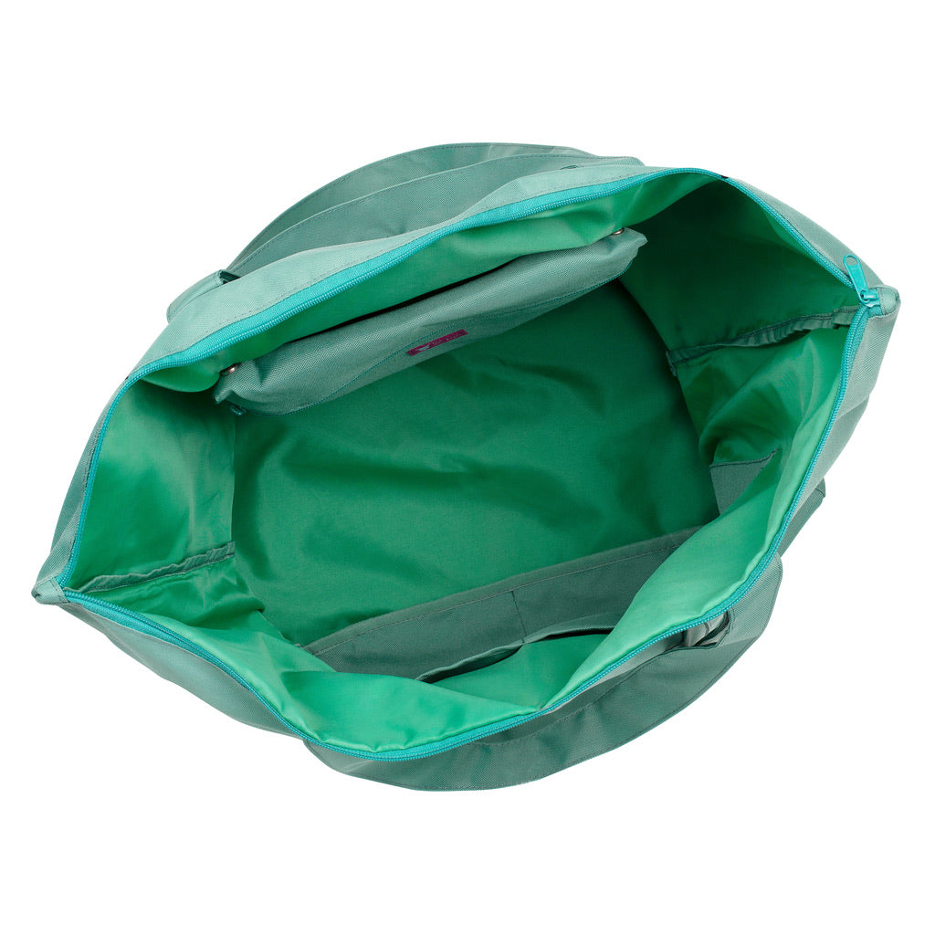 LARGE Tote Bag with Zipper & Pockets- Sea Breeze